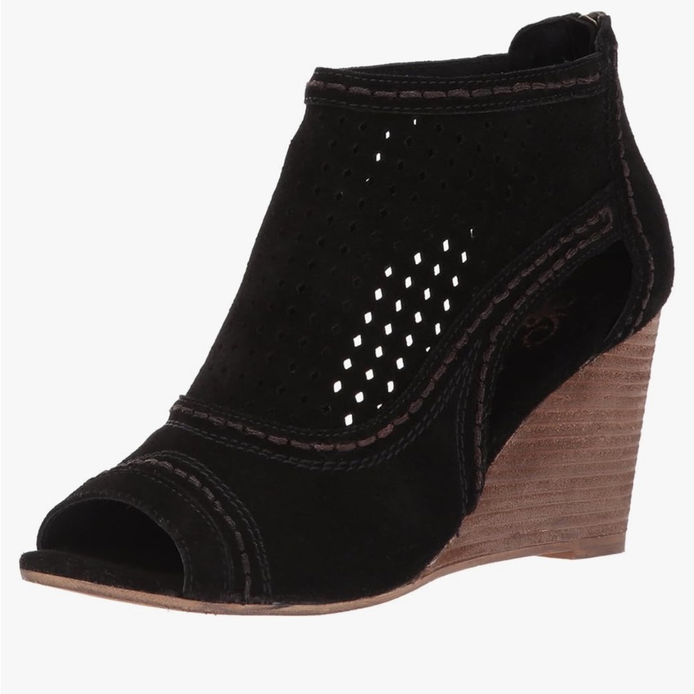 Naughty Monkey Leather Peep Toe Booties Sandals